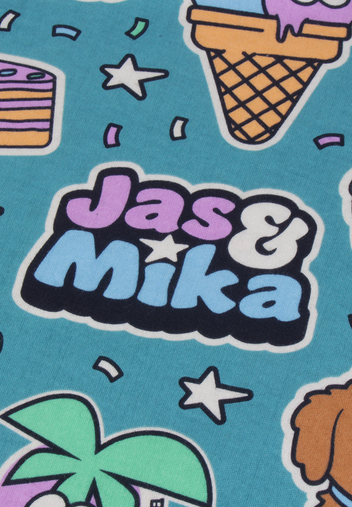 Jas og Mika "Dreams" Pyjamas Sæt - Blå (2 Dele, Trøje og Bukser)