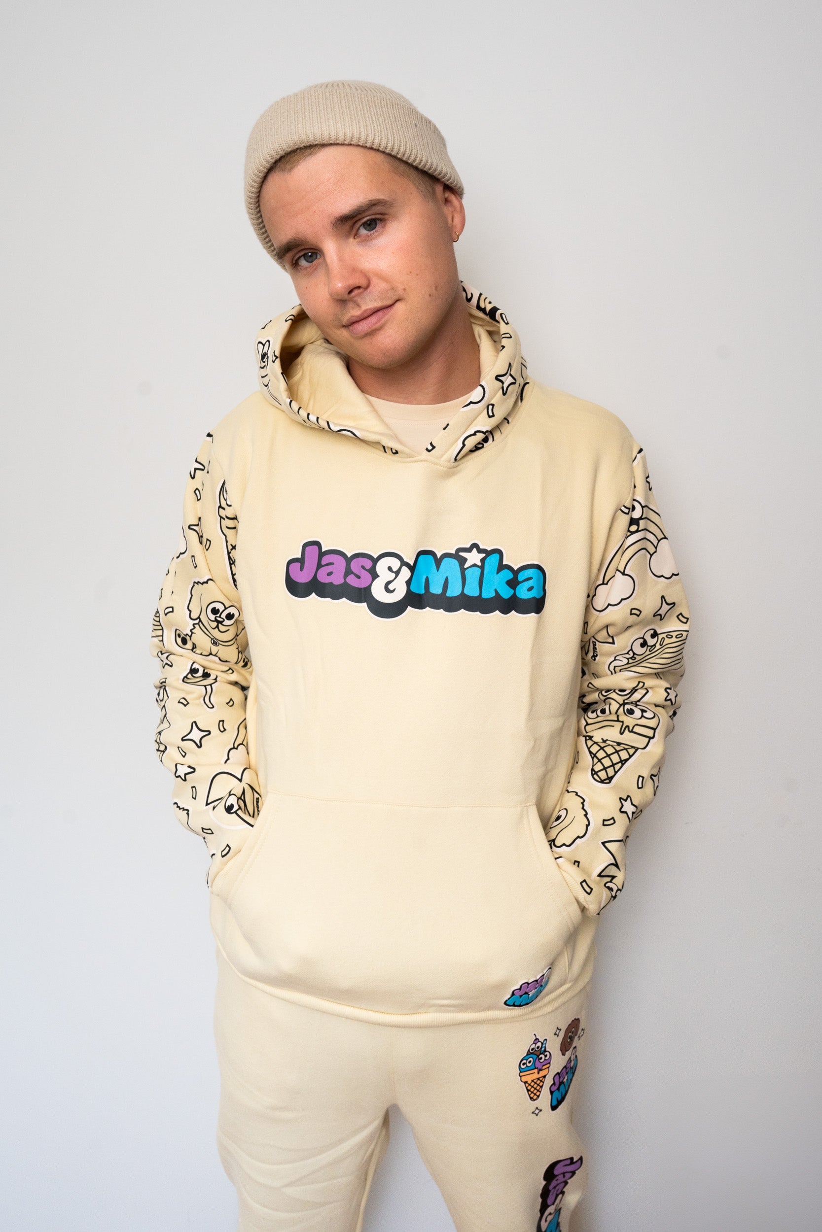 Jas & Mika "Imagine" Hoodie/Trøje Beige