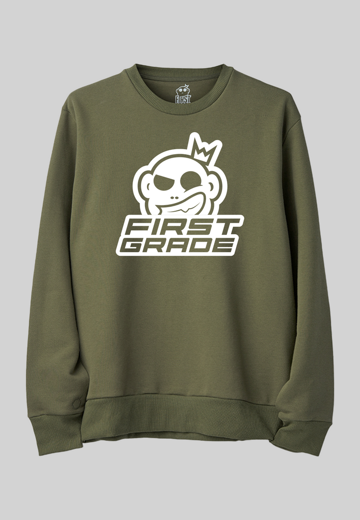 FirstGrade - CLUB - Army green crewneck