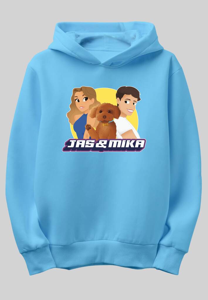 Jas & Mika - Blå hoodie