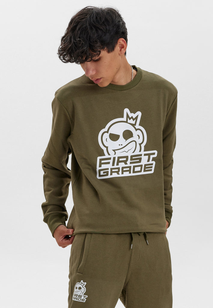 FirstGrade - CLUB - Army green crewneck