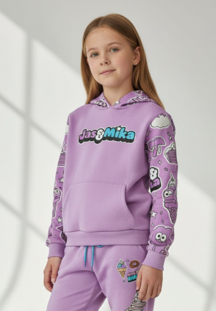 Jas & Mika - Imagine - Lilla Hoodie