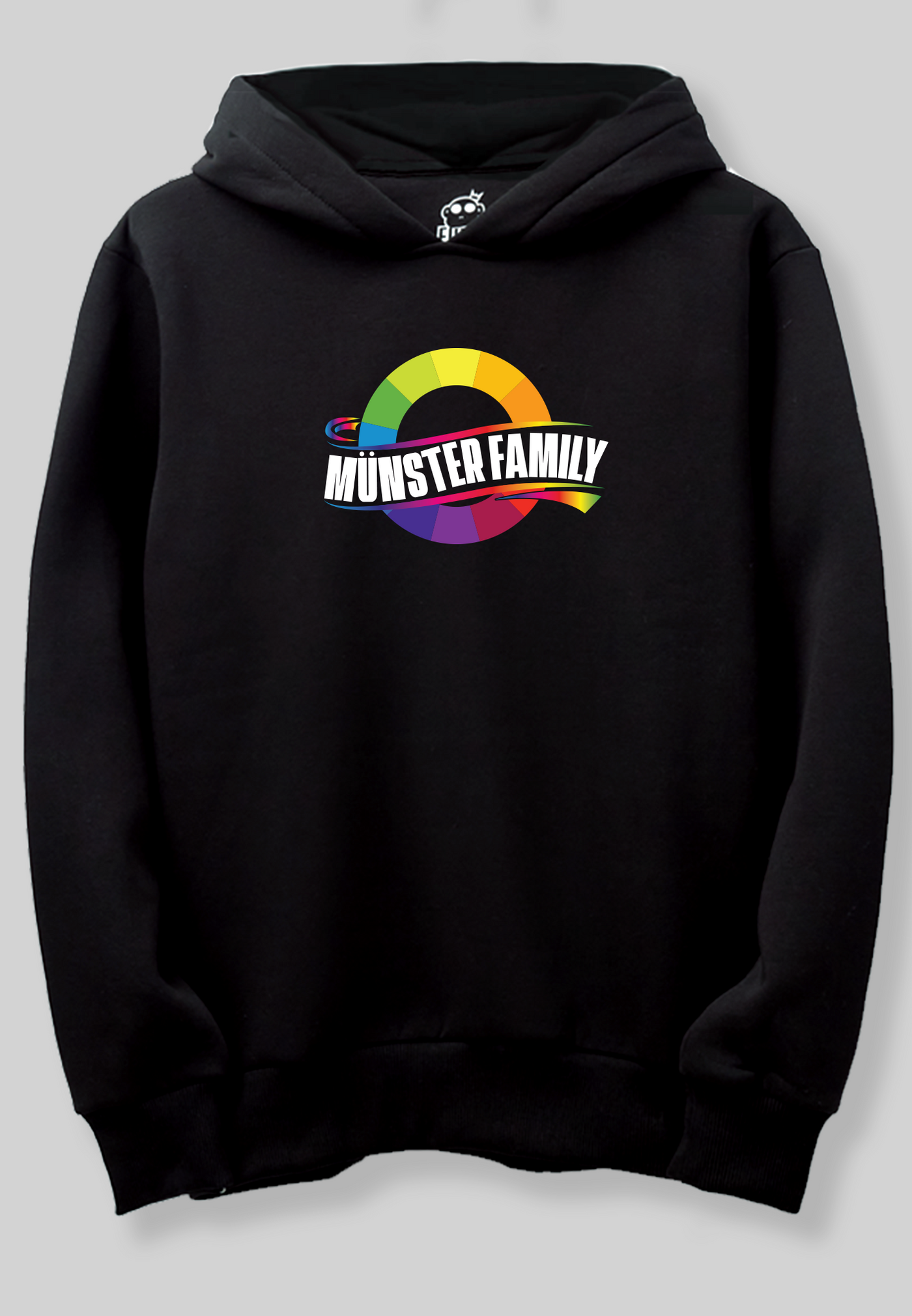 Familien Münster - Large logo - Black hoodie