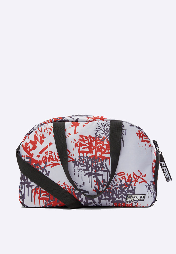 FIRST GRADE "GRAFFITI" ☠️ SPORTS BAG WHITE